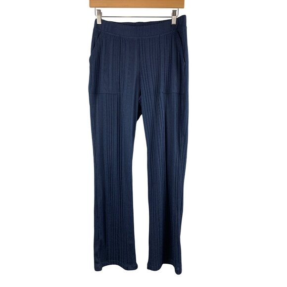 Cuddl Duds Small Ribbed Navy Pants With Pocket - Picture 1 of 5